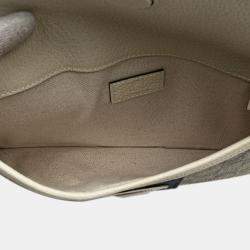 Pre Owned حقيبة حزام غوتشي أوفيديا GG سوبريم بنية/بيضاء