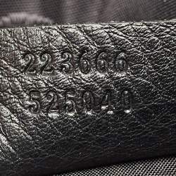 Pre Owned حقيبة غوتشي مسنجر غوتشيسيما جلد مع غطاء أسود