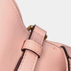 Pre Owned حقيبة غوتشي ساتشل سلسلة جلد عجل وردية