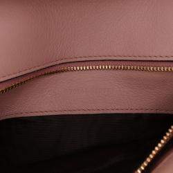 Pre Owned حقيبة غوتشي ساتشل سلسلة جلد عجل وردية