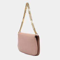 Pre Owned حقيبة غوتشي ساتشل سلسلة جلد عجل وردية