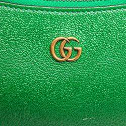 Pre Owned حقيبة كتف غوتشي أفروديت جلد صغيرة خضراء