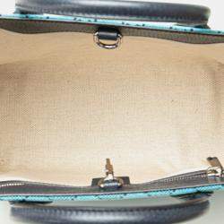 Pre Owned Gucci Blue Small GG Canvas Interlocking G Tote