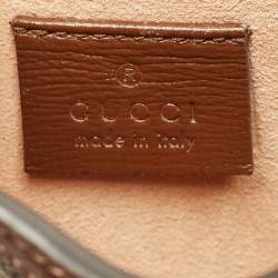 مملوكة مسبقًا Gucci Horsebit 1955 Brown/Beige GG Supreme Canvas Crossbody Bag