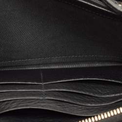 Pre Owned Gucci Soho Organizer Black Leather Double Zip Around Wallet