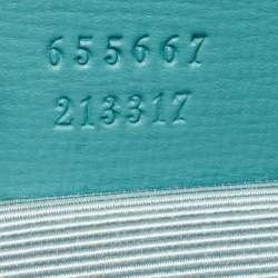 Pre Owned حقيبة كلتش غوتشي سلسلة هورسبيت قش منسوج أزرق 1955