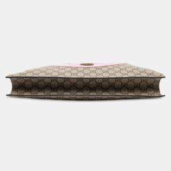 Pre Owned حقيبة ساتشل غوتشي بوسكو جي جي سوبريم ويب بني