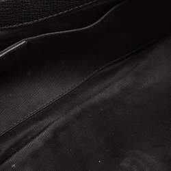 مملوكة مسبقًا حقيبة كلتش غوتشي سلسلة هورسبيت جلد أسود مع غطاء