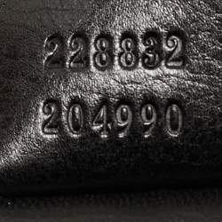 Pre Owned Gucci Black/Multicolor Leather and Sequins Flap Clutch