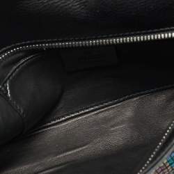 Pre Owned Gucci Black/Multicolor Leather and Sequins Flap Clutch