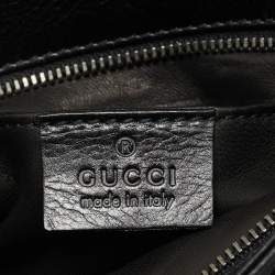 Pre Owned Gucci Black/Multicolor Leather and Sequins Flap Clutch