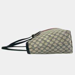 Pre Owned Gucci Brown Medium GG Supreme Ophidia Tote
