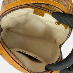 Pre Owned حقيبة ظهر قبة غوتشي ديزني بني ميكي ماوس جي جي سوبرين ميكرو صغيرة