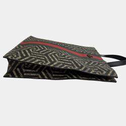 Pre Owned Gucci Brown GG Supreme Caleido Web Vertical Tote