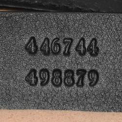 Pre Owned Gucci GG Pearl Marmont Flap Mini Black Matelassé Leather Shoulder Bag