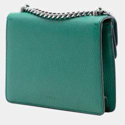 مملوكة مسبقًا Gucci Green Small Leather Dionysus Crossbody