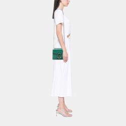 مملوكة مسبقًا Gucci Green Small Leather Dionysus Crossbody