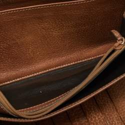 مملوكة مسبقًا محفظة غوتشي بامبو غوتشيسيما بني بشراشيب وسحاب محيط