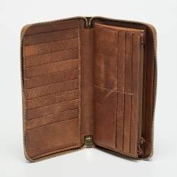 مملوكة مسبقًا محفظة غوتشي بامبو غوتشيسيما بني بشراشيب وسحاب محيط