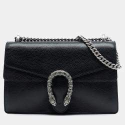 مملوكة مسبقًا Gucci Black Small Leather Dionysus Shoulder Bag