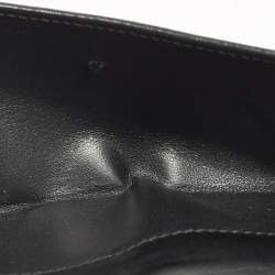 Pre Owned Gucci Wave Black GG Canvas and Leather Continental Wallet