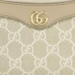 مملوكة مسبقًا Gucci Ophidia Mini Beige GG Supremes Canvas and Leather Bag