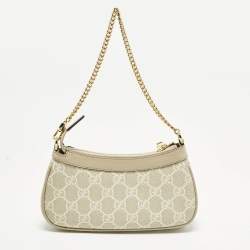 مملوكة مسبقًا Gucci Ophidia Mini Beige GG Supremes Canvas and Leather Bag