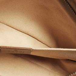 مملوكة مسبقًا حقيبة كاميرا جلد متموج قطري بني ميني GG مارمونت من غوتشي