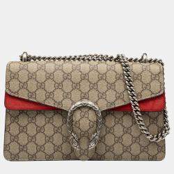 Pre Owned Gucci Brown Medium GG Supreme Dionysus Shoulder Bag