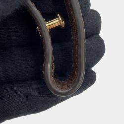 Pre Owned حقيبة كتف غوتشي جي جي سوبريم أوفيديا صغيرة بنية/بيج جلد بي في سي حجم صغير