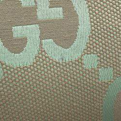 مملوكة مسبقًا حقيبة كتف غوتشي جمبو جي جي أوفيديا أخضر فاتح / بيج جلد كانفاس