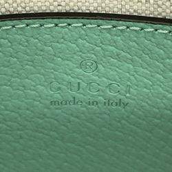 مملوكة مسبقًا حقيبة كتف غوتشي جمبو جي جي أوفيديا أخضر فاتح / بيج جلد كانفاس