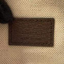 Pre Owned Gucci Horsebit 1955 Gg Supreme Shoulder Bag Beige/Brown Pvc Leather Size Mini