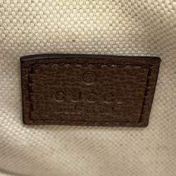Pre Owned Gucci Horsebit 1955 Gg Supreme Shoulder Bag Beige/Brown Pvc Leather Size Mini