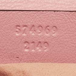 Pre Owned حقيبة كتف غوتشي سوبر ميني تورشون جي جي مارمونت جلد مبطن قطري أحمر/وردي