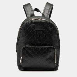 مملوكة مسبقًا Gucci Black Guccissima Backpack