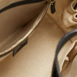 مملوكة مسبقًا Gucci Nice Black Microguccissima Patent Leather Dome Satchel