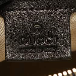 مملوكة مسبقًا Gucci Nice Black Microguccissima Patent Leather Dome Satchel