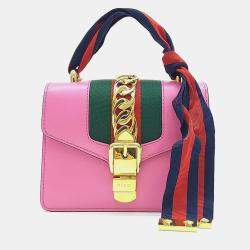 مملوكة مسبقًا Gucci Pink Leather Mini Sylvie Bag