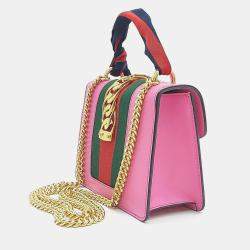 Pre Owned حقيبة ميني سيلفي غوتشي جلد وردية