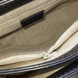 مملوكة مسبقًا Gucci Black Leather Interlocking Top Handle Tote and Shoulder Bag