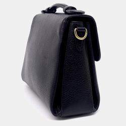 مملوكة مسبقًا Gucci Black Leather Interlocking Top Handle Tote and Shoulder Bag