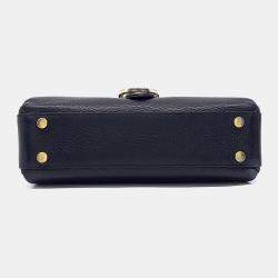 مملوكة مسبقًا Gucci Black Leather Interlocking Top Handle Tote and Shoulder Bag