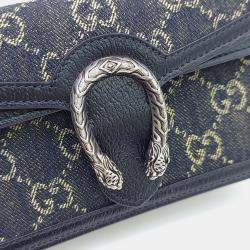 مملوكة مسبقًا Gucci Navy Blue Fabric and Leather Dionysus Mini Crossbody Bag