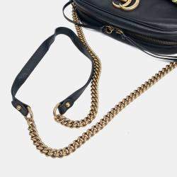 مملوكة مسبقًا Gucci Black Leather Ghost Marmont Matrasse Bag