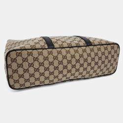 Pre Owned حقيبة كتف وتوت غوتشي جاكار كانفاس بيج