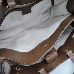 Pre Owned حقيبة يد توتس غوتشي هورسبيت 1955 كانفاس بيج/بني متوسطة الحجم