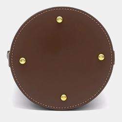 Pre Owned Gucci Brown Leather Odipia Mini Bucket Bag