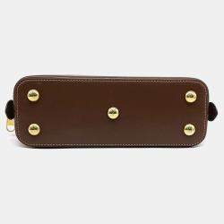 مملوكة مسبقًا Gucci Beige/Brown Coated Canvas 1955 Horsebit Top Handle Bag Small