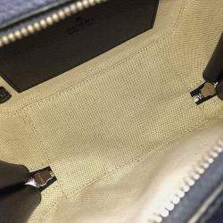 Pre Owned Gucci Navy Blue Canvas Ophidia GG Top Handle Bag Mini